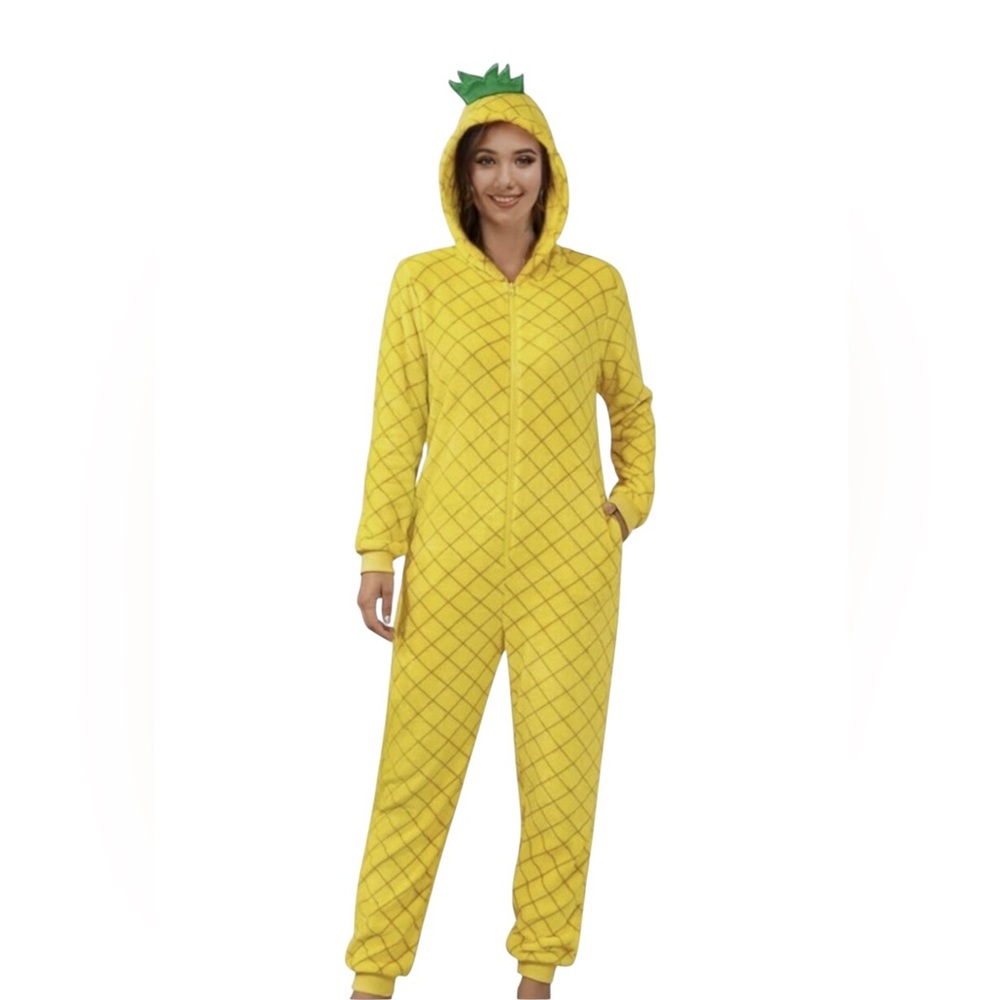 Funziez! by Silver Lilly Fun Yellow Pineapple Hooded Onesie